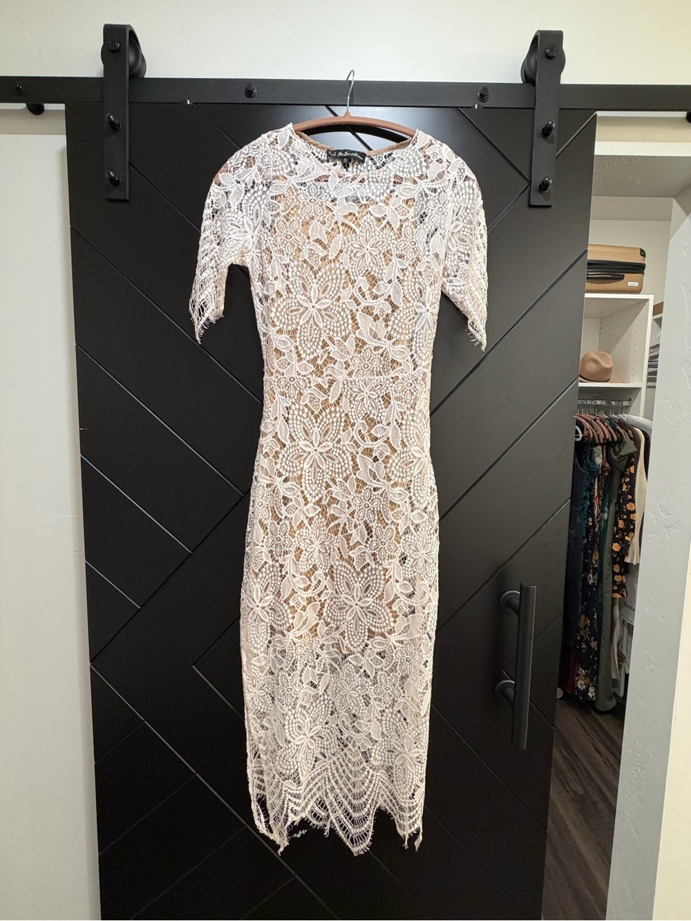 For Love And Lemons White Floral Lace Midi Dress - Picture 6 of 8